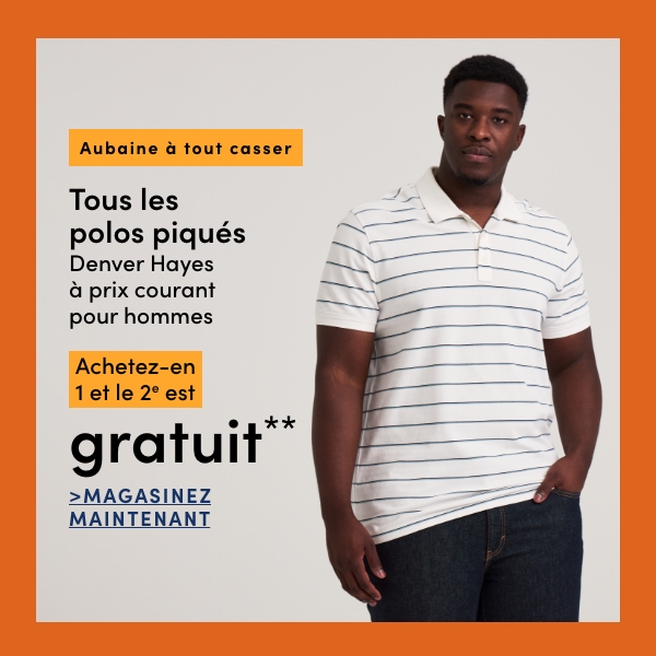 Aubaine à Tout Casser Tous les polos piqués Denver Hayes à prix courant pour hommes achetez-en 1 et le 2e est GRATUIT*