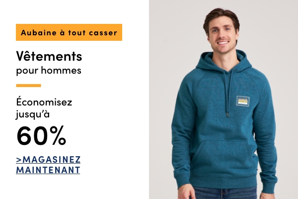 Aubaine à Tout Casser Vêtements pour hommes économisez jusqu'à 60 %