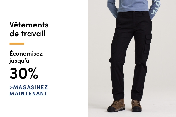 Vêtements de travail économisez jusqu'à 30 %