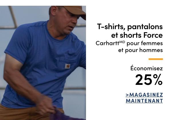 T-shirts, pantalons et shorts Force Carhartt pour femmes et pour hommes économisez 25 %