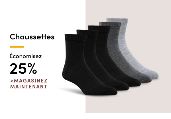 Chaussettes économisez 25 %
