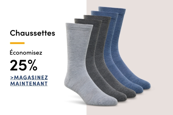 Chaussettes économisez 25 %