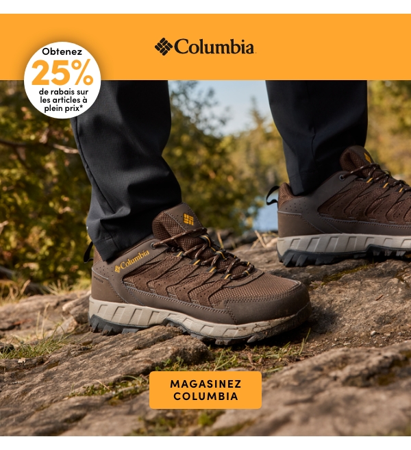 Obtenez 25 % de rabais sur les articles Columbia à plein prix*