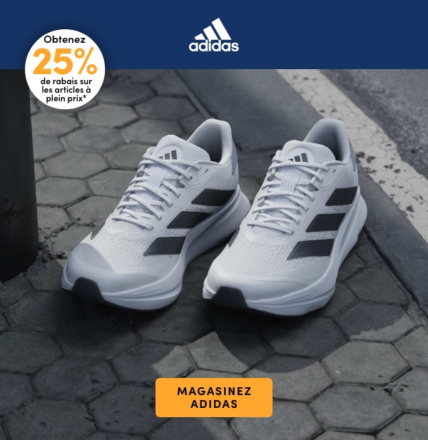 Obtenez 25 % de rabais sur les articles adidas à plein prix*