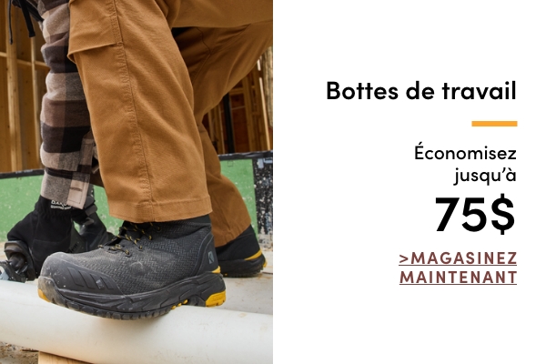 Bottes de travail économisez jusqu'à 75 $