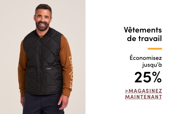 Vêtements de travail économisez jusqu'à 25 %