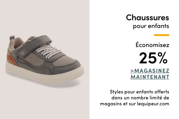 Chaussures pour enfants économisez 25%