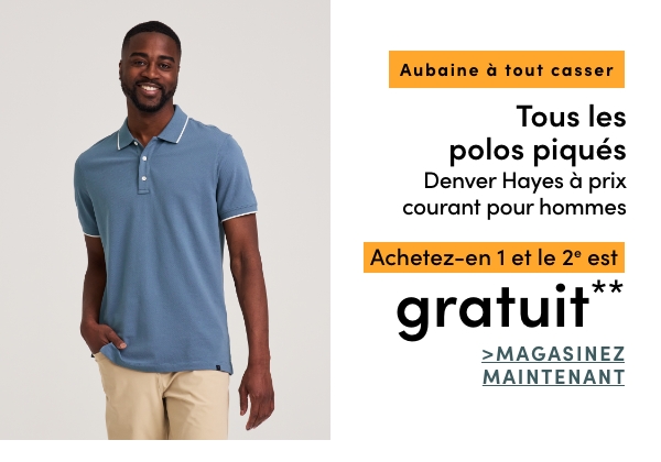 Aubaine à Tout Casser Tous les polos piqués Denver Hayes à prix courant pour hommes achetez-en 1 et le 2e est GRATUIT*