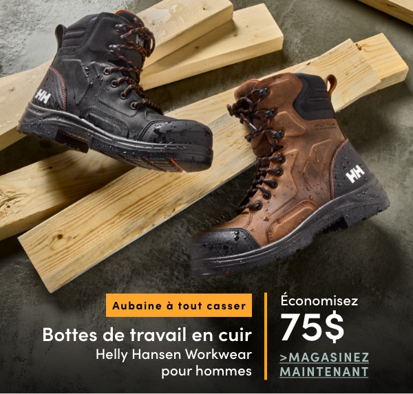 Aubaine à Tout Casser Bottes de travail en cuir Helly Hansen Workwear pour hommes économisez 75$