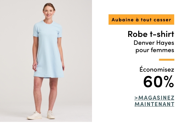 Aubaine à Tout Casser Robe t-shirt Denver Hayes pour femmes économisez 60%