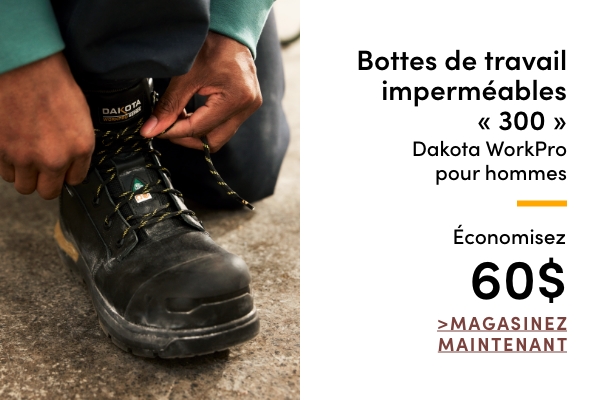 Bottes de travail imperméables « 300 » Dakota WorkPro pour hommes économisez 60$
