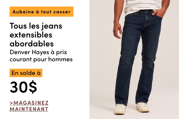 Aubaine à Tout Casser Tous les jeans extensibles abordables Denver Hayes à prix courant pour hommes en solde à 30$