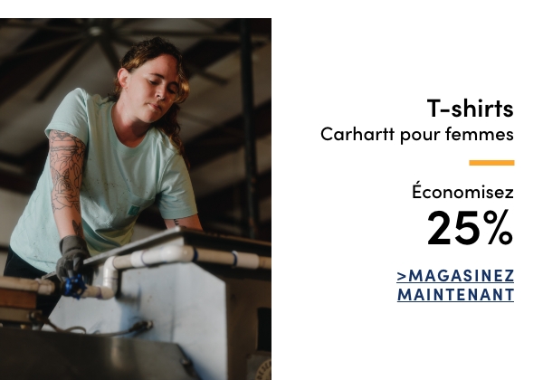 T-shirts Carhartt pour femmes économisez 25%. Du 27 avril au 10 mai