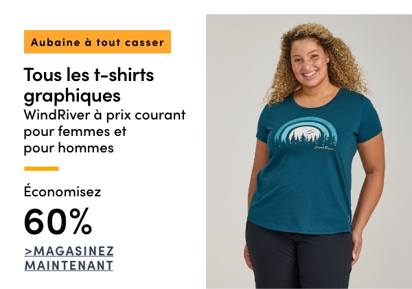Aubaine à Tout Casser Tous les t-shirts graphiques WindRiver à prix courant pour femmes et pour hommes économisez 60%