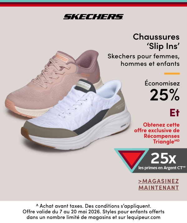 Offre exclusive de Récompenses TriangleMD 25x de prime en Argent CTMD^ Chaussures 'Slip-Ins' Skechers pour femmes, hommes et enfants, Chaussures 'Slip-ins' Skechers pour femmes, hommes et enfants économisez 25%