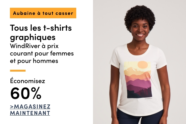 Aubaine à Tout Casser Tous les t-shirts graphiques WindRiver à prix courant pour femmes et pour hommes économisez 60%