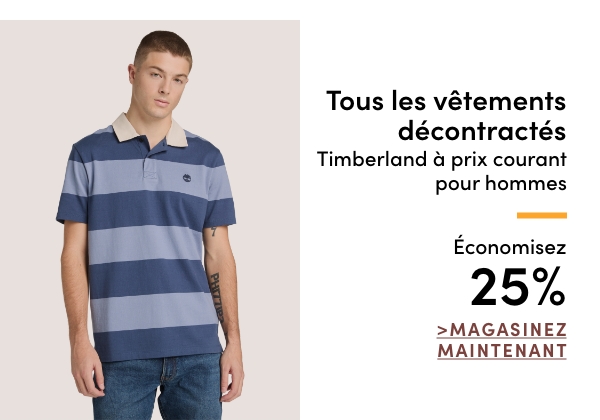 Tous les vêtements décontractés Timberland à prix courant pour hommes économisez 25%