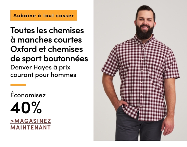 Aubaine à Tout Casser Toutes les chemises à manches courtes Oxford et chemises de sport boutonnées Denver Hayes à prix courant pour hommes économisez 40%