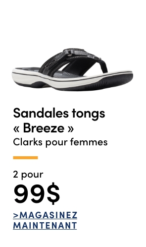 Sandales tongs « Breeze » Clarks pour femmes 2 pour 99$