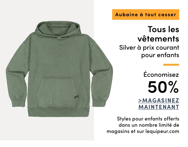 Aubaine à Tout Casser Tous les vêtements Silver à prix courant pour enfants économisez 50%