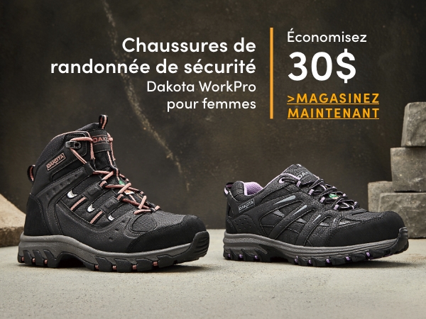 Chaussures de randonnée de sécurité Dakota WorkPro pour femmes économisez 30$