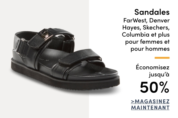 Sandales FarWest, Denver Hayes, Skechers, Columbia et plus pour femmes et pour hommes économisez jusqu'à 50%