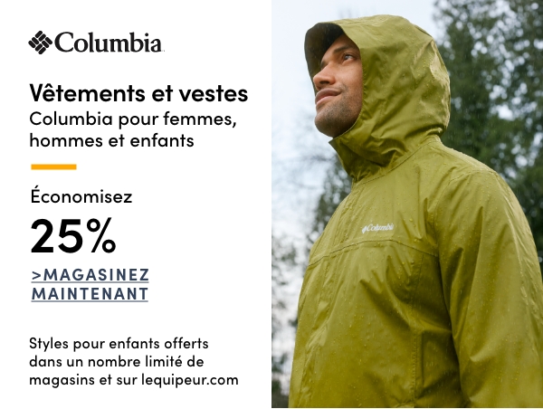 Vêtements et vestes Columbia pour femmes, hommes et enfants économisez 25%