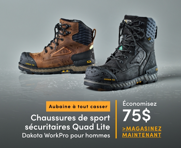 Aubaine à Tout Casser Bottes de travail imperméables « 600 » Dakota WorkPro pour hommes économisez 75$