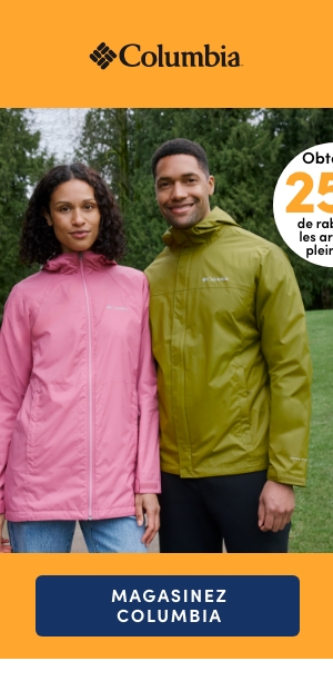 Magasinez Columbia, obtenez 25 % de rabais sur tous les articles à plein prix*