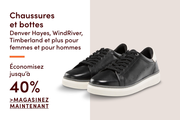 Chaussures et bottes Denver Hayes, WindRiver, Timberland et plus pour femmes et pour hommes économisez jusqu'à 40%