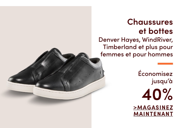 Chaussures et bottes Denver Hayes, WindRiver, Timberland et plus pour femmes et pour hommes économisez jusqu'à 40%