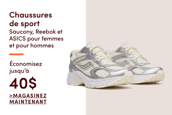 Chaussures de sport Saucony, Reebok et Asics pour femmes et pour hommes économisez jusqu'à 40$