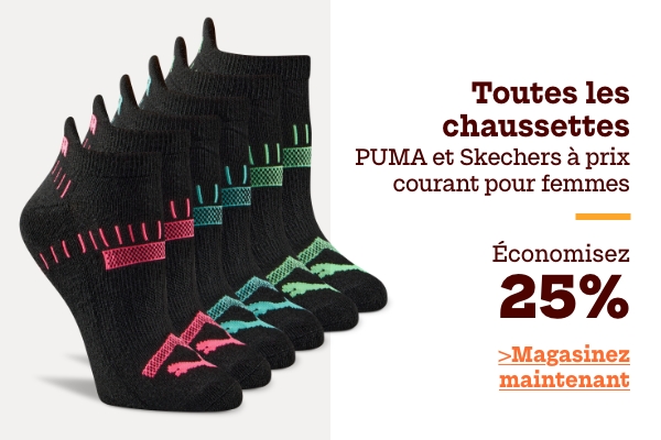 Toutes les chaussettes Puma et Skechers à prix courant pour femmes économisez 25%