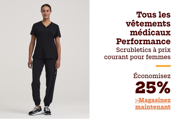 Tous les vêtements médicaux Performance Scrubletics à prix courant pour femmes économisez 25%