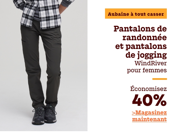 Aubaine à Tout Casser Pantalons de randonnée et pantalons de jogging WindRiver pour femmes économisez 40%