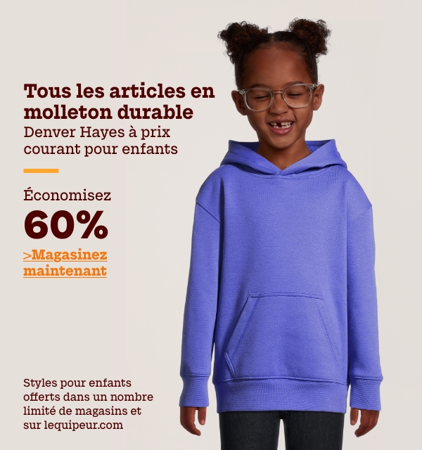 Tous les articles en molleton durable Denver Hayes à prix courant pour enfants économisez 60%