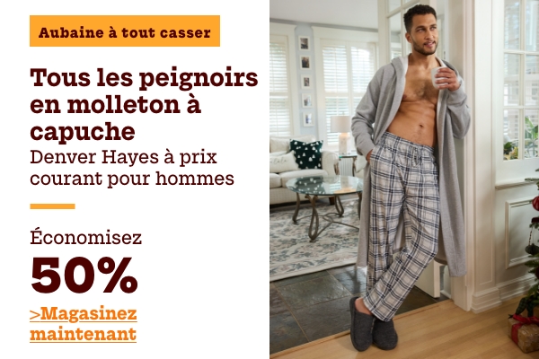 Aubaine à Tout Casser Tous les peignoirs en molleton à capuche Denver Hayes à prix courant pour hommes économisez 50 %
