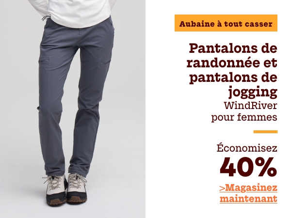 Aubaine à Tout Casser Pantalons de randonnée et pantalons de jogging WindRiver pour femmes économisez 40%