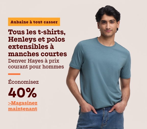 Aubaine à Tout Casser Tous les t-shirts, Henleys et polos extensibles à manches courtes Denver Hayes à prix courant pour hommes économisez 40%