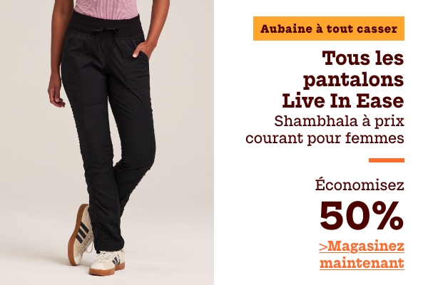 Aubaine à Tout Casser Tous les pantalons Live In Ease Shambhala à prix courant pour femmes économisez 50%