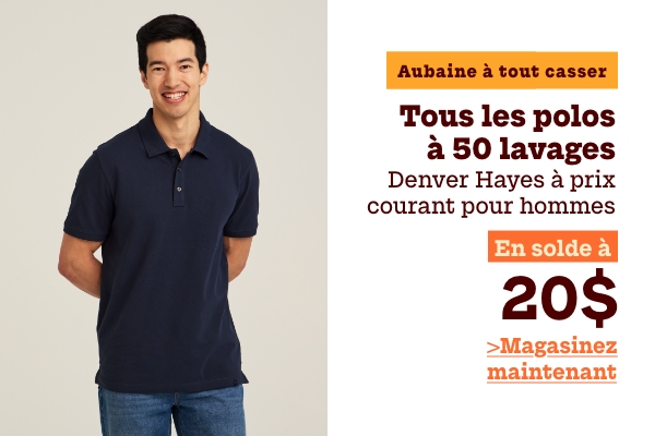 Aubaine à Tout Casser Tous les polos à 50 lavages Denver Hayes à prix courant pour hommes en solde à 20$
