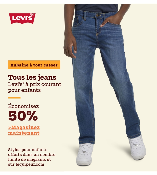 Tous les jeans Levi's à prix courant pour enfants économisez 50%