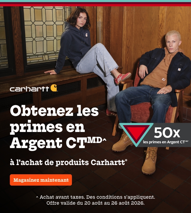 Offre de Prime Triangle Obtenez 50x l’argent CTMD en prime à l'achat de produits Carhartt