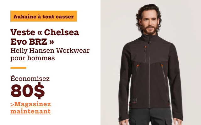 Aubaine à Tout Casser Veste « Chelsea Evo BRZ » Helly Hansen Workwear pour hommes économisez 80$