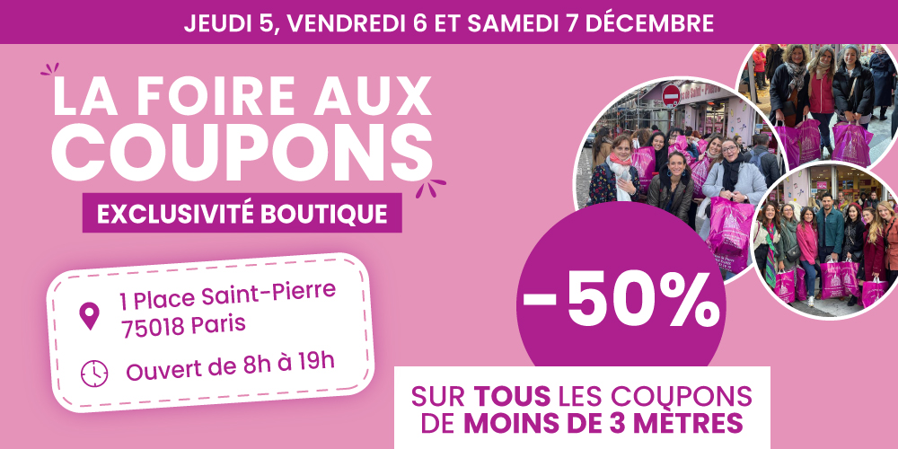 La Foire aux Coupons, -50% sur tous les coupons de moins de 3 mètres