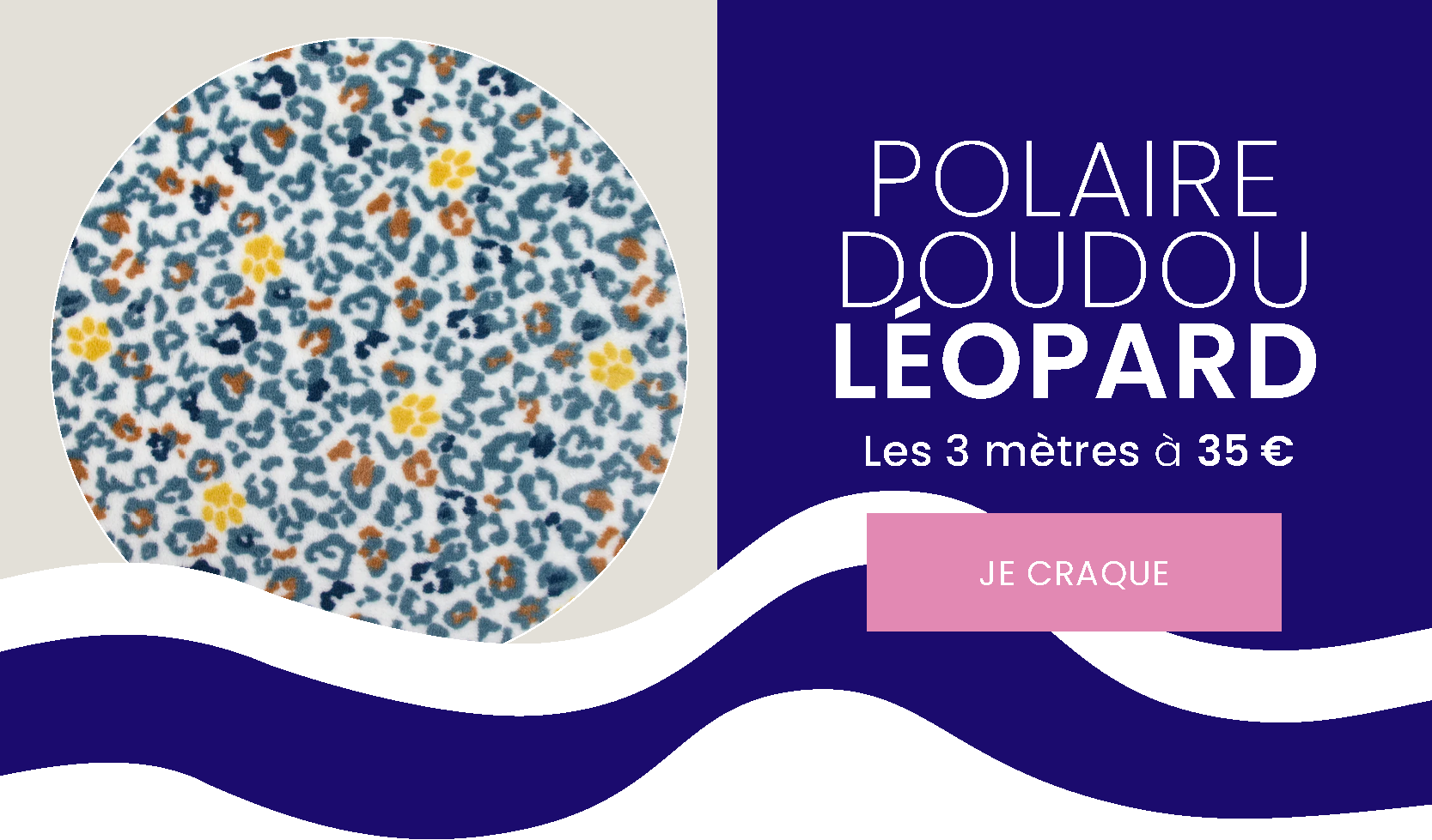 Polaire doudou léopard