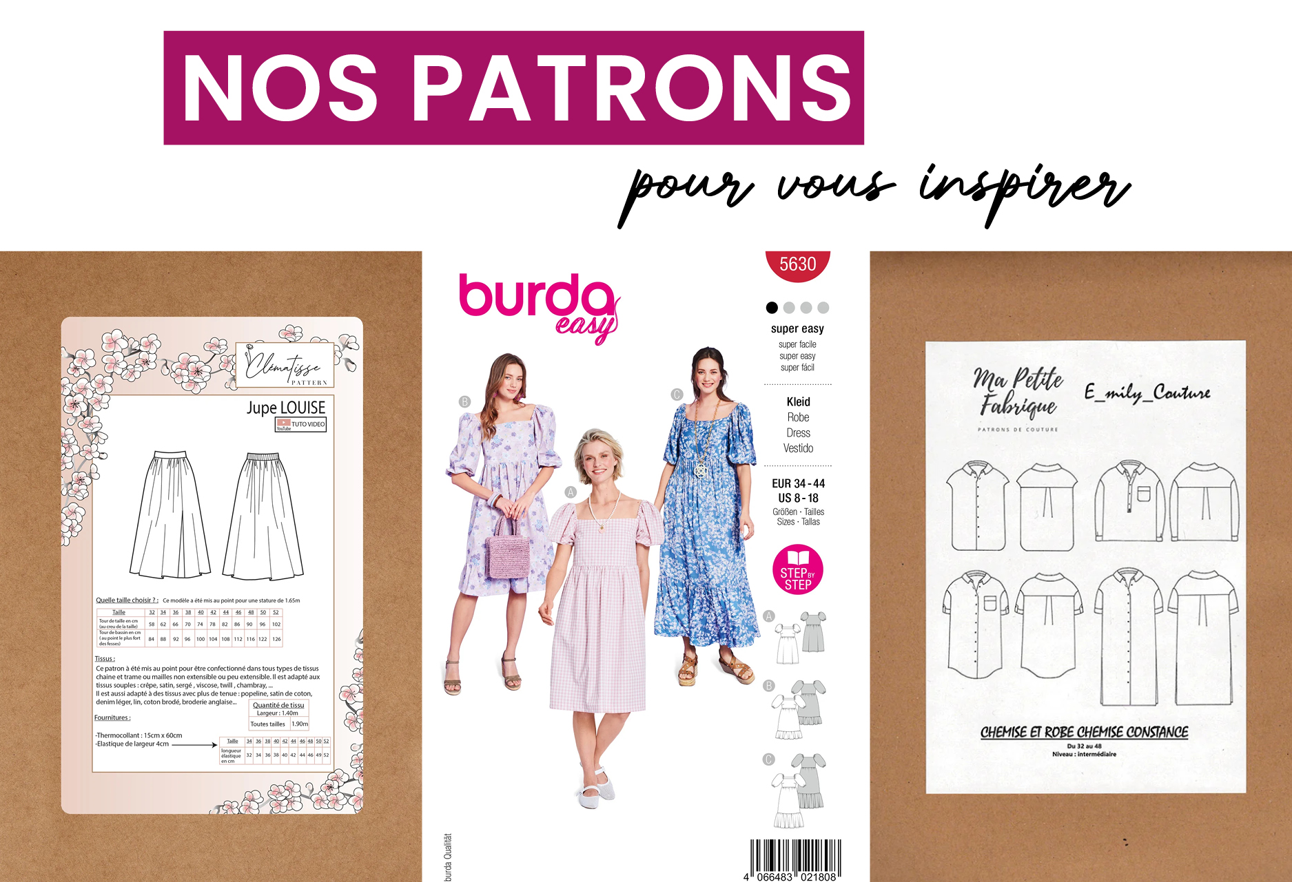 Nos patrons pour vous inspirer