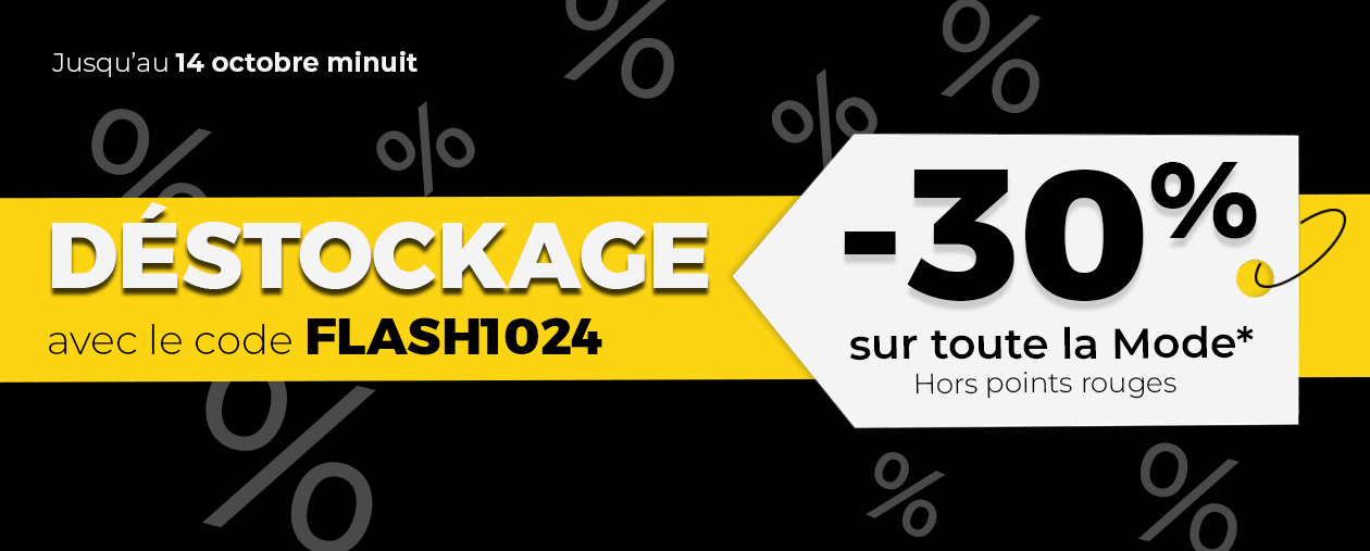 Déstockage -30% sur toute la mode