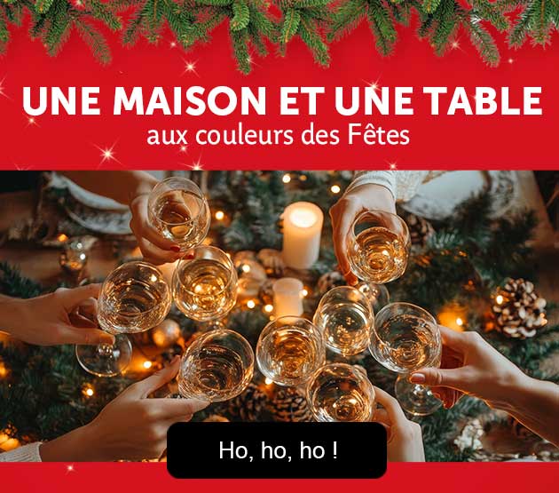 Une maison et une table aux couleurs des Fêtes