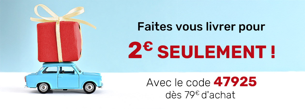 Faites vous livrer pour 2 Euro seulement